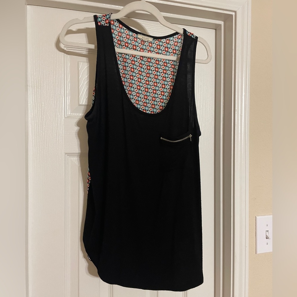 Pleione Mixed Media Tank Top
